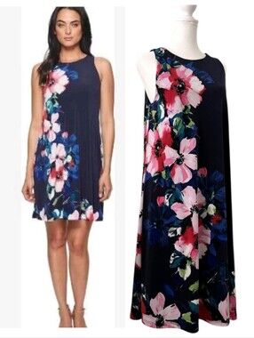 NWT Lauren Ralph Lauren Sleeveless Floral A Line Dress Size 8